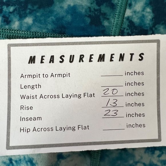 Athleta Plus Salutation Stash Pocket II 7/8 Tight Leggings Blue Tie Dye size 3X - Picture 15 of 16